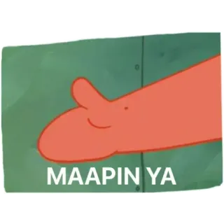 🥵 d4204301 Patrick Star Spongebob Squarepants MAAPIN YA Cartoon, Patrick Star, Spongebob, Excuus, Vergeving telegram sticker