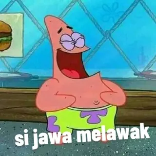 🥵 e7d87cd2 Patrick Star Spongebob Squarepants si jawa melawak Patrick Ster, Spongebob Squarepants, Cartoon, Grappig telegram sticker