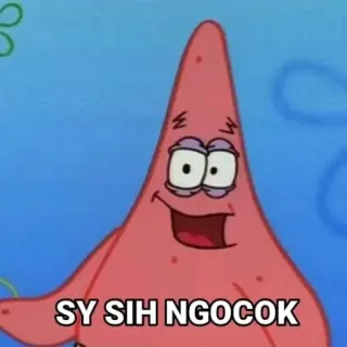 🥵 f35b6f50 Patrick Star Spongebob Squarepants SY SIH NGOCOK cartoon, Patrick Ster, Spongebob, animatie, Nickelodeon, grappig telegram sticker