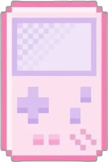 🌟 262928bb Spelcomputer, Pastel, Pixel art, Gaming, Elektronica, Draagbaar gamen, Retro gaming telegram sticker