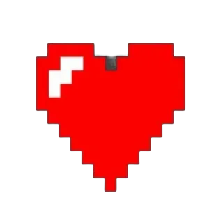 🌟 6bf38c61 Pixel art, Hart, Rood, Gepixeld, 8-bit, Liefde, Digitaal telegram sticker
