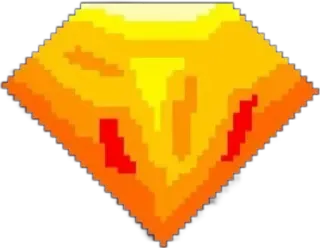 🌟 6ea10b3e pixel art, diamant, geel, oranje, edelsteen telegram sticker