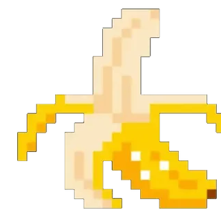 🌟 a8d630b1 banaan, fruit, eten, geel, tropisch, pixelart, gezond telegram sticker