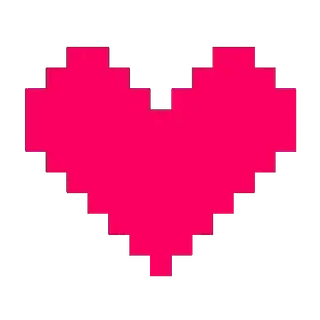 🌟 c31b52b1 hart, pixel art, liefde, valentijnsdag, pixel, roze telegram sticker