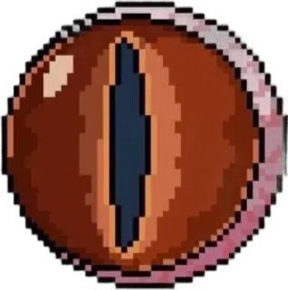 🌟 f513a773 oog, reptiel, monster, dier, pixel, pixel art telegram sticker