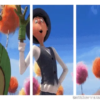 😍 02c19210 Once-ler The Lorax animasi, film, kartun, The Lorax, Once-ler telegram sticker