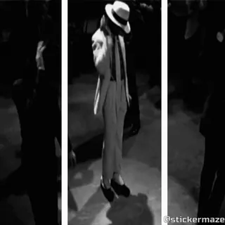 🕺 ead14bec @stickermaze michael jackson, bintang pop, penyanyi, moonwalk, menari, ikon, musik telegram sticker