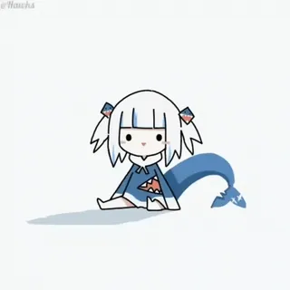 🙂 090d07dd Gawr Gura Anime, Vtuber, Ragazza squalo, Carina, Gawr Gura, Hololive whatsapp sticker