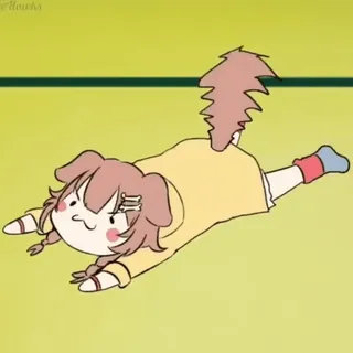 🐶 0ba1bc1d Inugami Korone Anime, Ragazza cane, VTuber, carino, Inugami Korone, sdraiato whatsapp sticker