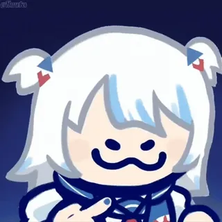 🖕 c18bc125 Gawr Gura Gawr Gura, VTuber, Squalo, Anime, Youtuber virtuale, Carino, Fanart whatsapp sticker