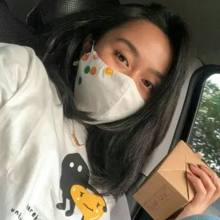 🤹‍♀ 2e14713b mereka unik femme, masque facial, t-shirt, asiatique, portrait whatsapp sticker