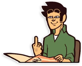 🖕 0c54965b ofensivo, dedo do meio, desenho, gesto telegram sticker