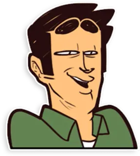 😏 e8a2298b homem, desenho animado, ilustração, adesivo, presunçoso telegram sticker