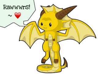 🐲 2e83ed30 Rawwwrs! 龙, 卡通, 可爱, 动物, 怪物 telegram sticker