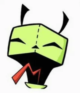🦠 2f9c6664 Zim Invader Zim インベーダー・ジム, アニメ, ニコロデオン, エイリアン, キャラクター telegram sticker