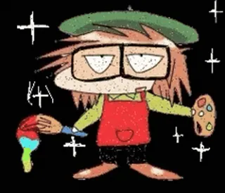 🔪 e557eaba 艺术家, 画家, 艺术, 创意, 绘画, 插画 telegram sticker