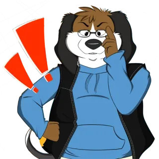 ❗ be31d6d5 cartoon, dog, furry, anthropomorphic, character whatsapp sticker