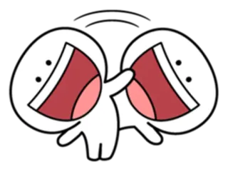 😁 a12c1fdf desenho animado, boca, rosto, personagem telegram sticker