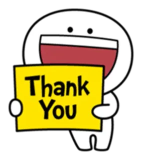 🙏 c68d5be7 Thank You obrigado, saudação, expressão, desenho animado, apreço, gratidão, agradecimento telegram sticker