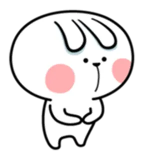 😞 d89ea431 fofo, coelho, kawaii, adesivo, coelho, animal telegram sticker