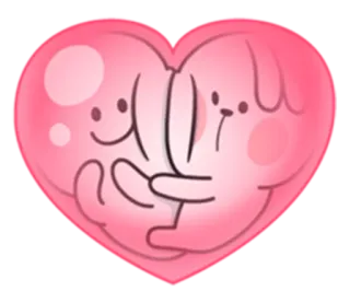 💖 e9b8f54b Desenho animado, Coração, Amor, Casal, Fofo telegram sticker