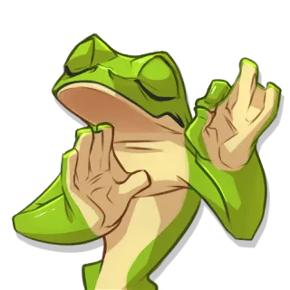 👌 494ca165 лягушка, средний палец, грубый, оскорбительный, жест telegram sticker