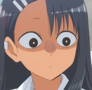 🌟 822c246d Nagatoro Don't Toy With Me, Miss Nagatoro Аниме, Нагаторо, Выражение лица, Мультфильм, Персонаж, Мисс Нагаторо whatsapp sticker