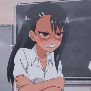 🌟 b6b7dd6c Nagatoro Don't Toy with Me, Miss Nagatoro Аниме, Нагаторо, Мультфильм, Злой, Манга, Персонаж whatsapp sticker