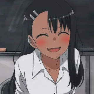 🌟 da8aafc4 Nagatoro Don't Toy with Me, Miss Nagatoro Аниме, Манга, Нагаторо, Милый, Улыбается, Персонаж, Девушка whatsapp sticker
