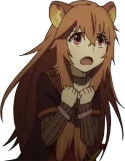 😕 49529061 Raphtalia The Rising of the Shield Hero anime, female, cute, raphtalia, the rising of the shield hero, tanuki telegram sticker