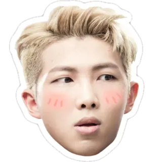 😳 53e07fff RM Kpop, Idol, Süß, Sticker, RM, BTS, Fanart, Bangtan whatsapp sticker