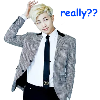 🤔 99cd56bc RM kpop, musiker, mode, anzug, idol, musik whatsapp sticker