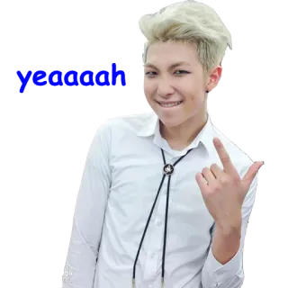 🤙 fdd003c3 RM RM, BTS, K-Pop, Sänger, Finger, Geste, Idol whatsapp sticker