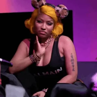 🥀 50fe6cc5 Nicki Minaj BALMAIN nicki minaj, cantante, musicista, celebrità, donna, ritratto whatsapp sticker