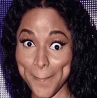 🥀 67816f2f faccia, divertente, espressione, donna whatsapp sticker