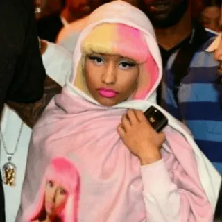 🥀 7161f56d Nicki Minaj Nicki Minaj, rapper, rosa, cantante, celebrità whatsapp sticker