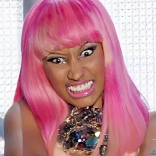 🥀 837cfc85 Nicki Minaj Nicki Minaj, cantante, rapper, capelli rosa, celebrità whatsapp sticker