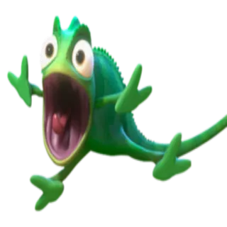 😱 13eff6d2 Pascal Tangled 变色龙, 迪士尼, 搞笑, 害怕, 动画 telegram sticker