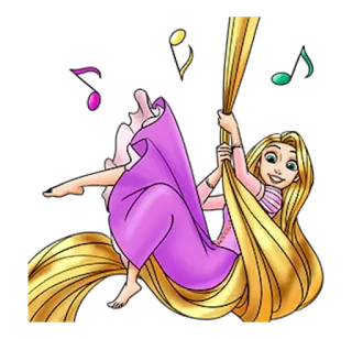 👸 1eab5531 Rapunzel Tangled мультфильм, Рапунцель, Дисней, Рапунцель: Запутанная история, принцесса, длинные волосы whatsapp sticker