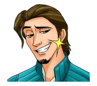 👸 80edfe4b Flynn Rider Tangled мультфильм, Disney, Рапунцель: Запутанная история, Флинн Райдер, персонаж, анимация whatsapp sticker