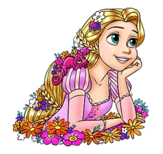 👸 d2178e73 Rapunzel Tangled Рапунцель, Рапунцель: Запутанная история, Дисней, принцесса, мультфильм, персонаж, хамелеон, Паскаль whatsapp sticker