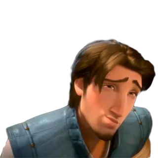 😖 2ac40fb0 Flynn Rider Tangled cartoon, animation, disney, tangled, flynn rider, eugene fitzherbert whatsapp sticker