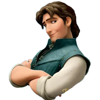 😝 4c285cd4 Flynn Rider Tangled Disney, cartoon, Rapunzel, animated, prince, character whatsapp sticker