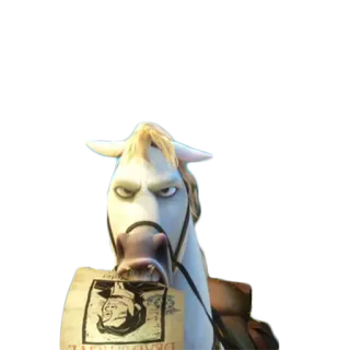 😏 c72955ee Maximus Tangled DEAD OR ALIVE horse, cartoon, animal, movie, wanted poster whatsapp sticker