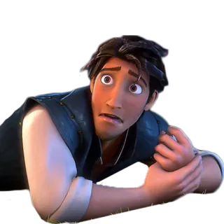 😰 f4f4ff5e Flynn Rider Tangled Disney, Tangled, Flynn Rider, cartoon, animation, character whatsapp sticker