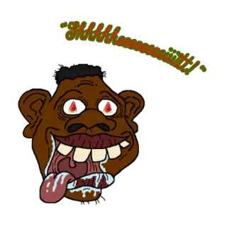 🍉 adfe9f03 SHHHHHHHHHHHH!!! wajah, kartun, ekspresi, sst, komik telegram sticker