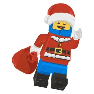 🎅 4ceb985d Santa Claus Sinterklas, Natal, liburan, Lego, mainan, figur telegram sticker