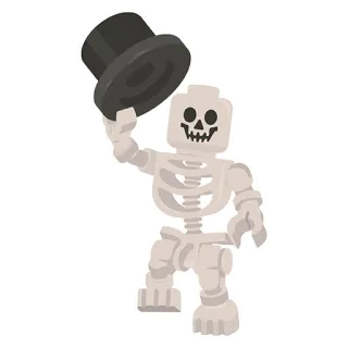 💀 606cb92e Lego, Kerangka, Topi tinggi, Mainan, Karakter, Figur telegram sticker