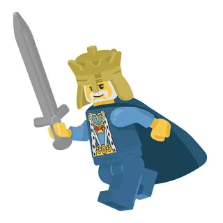🤴 c7533d80 Lego, raja, mahkota, pedang, mainan, karakter, kastil, kerajaan telegram sticker