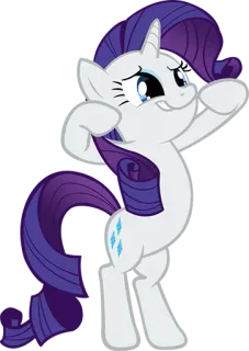 🙊 2c60621d Rarity My Little Pony Pony, Unicorno, Rarità, Cartone animato, Carino, Cavallo, Animale telegram sticker